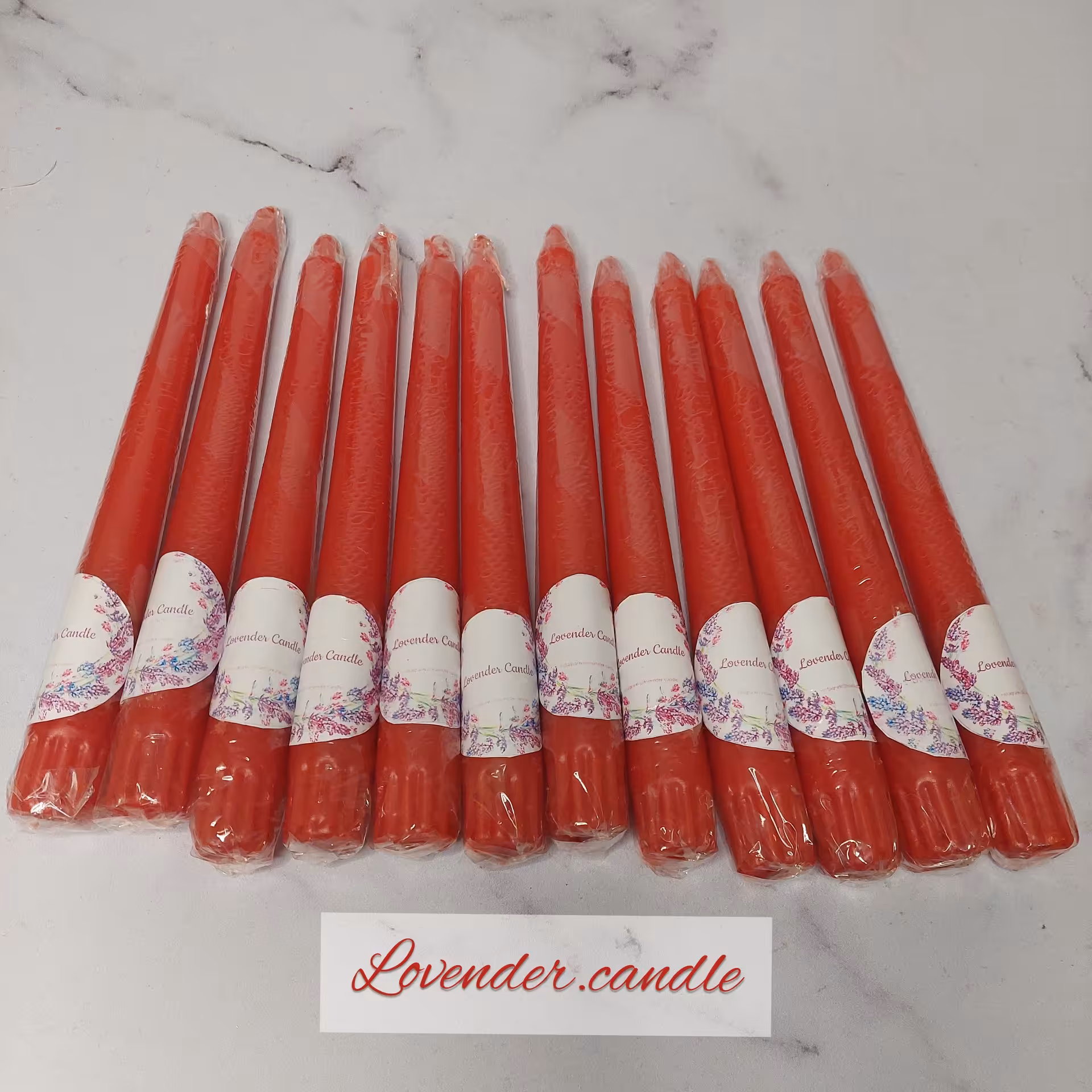 شمع قلمی قرمز بیست سانتی بسته دوازده تایی