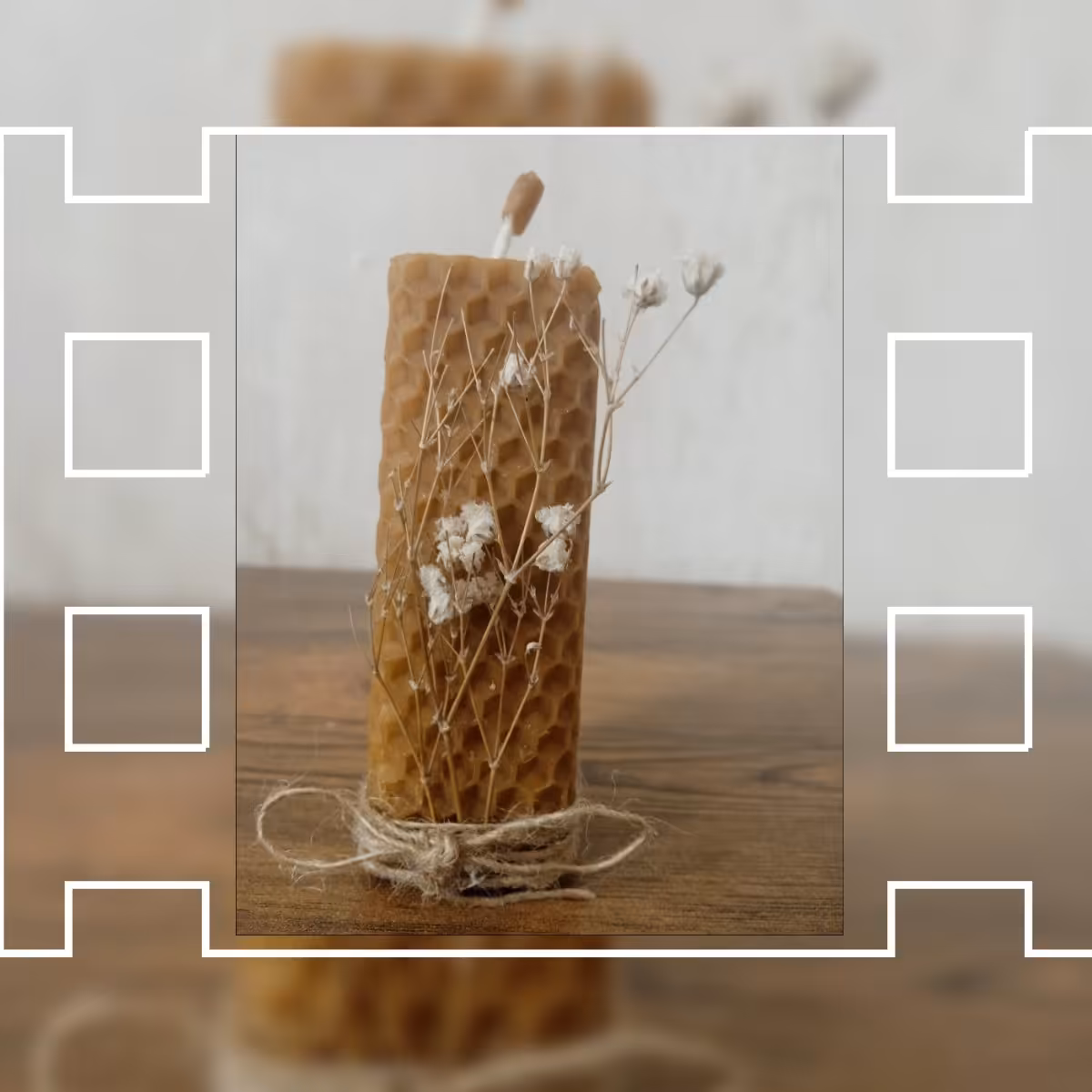 شمع طبیعی بیزوکس موم عسل مدل آرسس