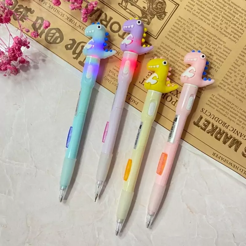 اتود فانتزی چراغ دار سیلیکونی دایناسور نوک 0.7 ، مداد نوکی وارداتی باکیفیت