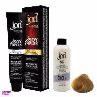 رنگ مو آیون (Ion) شماره 8.0 حجم 120 میلی‌لیتر رنگ بلوند قهوه ای + اکسیدان نه درصدی حجم 180 میلی‌لیتر