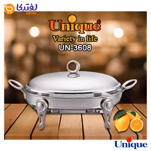 سوفله خوری یونیک بیضی بزرگ نگین دار نقره ای UN-3608