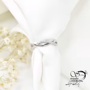 رینگ نقره زنانه کد 6093