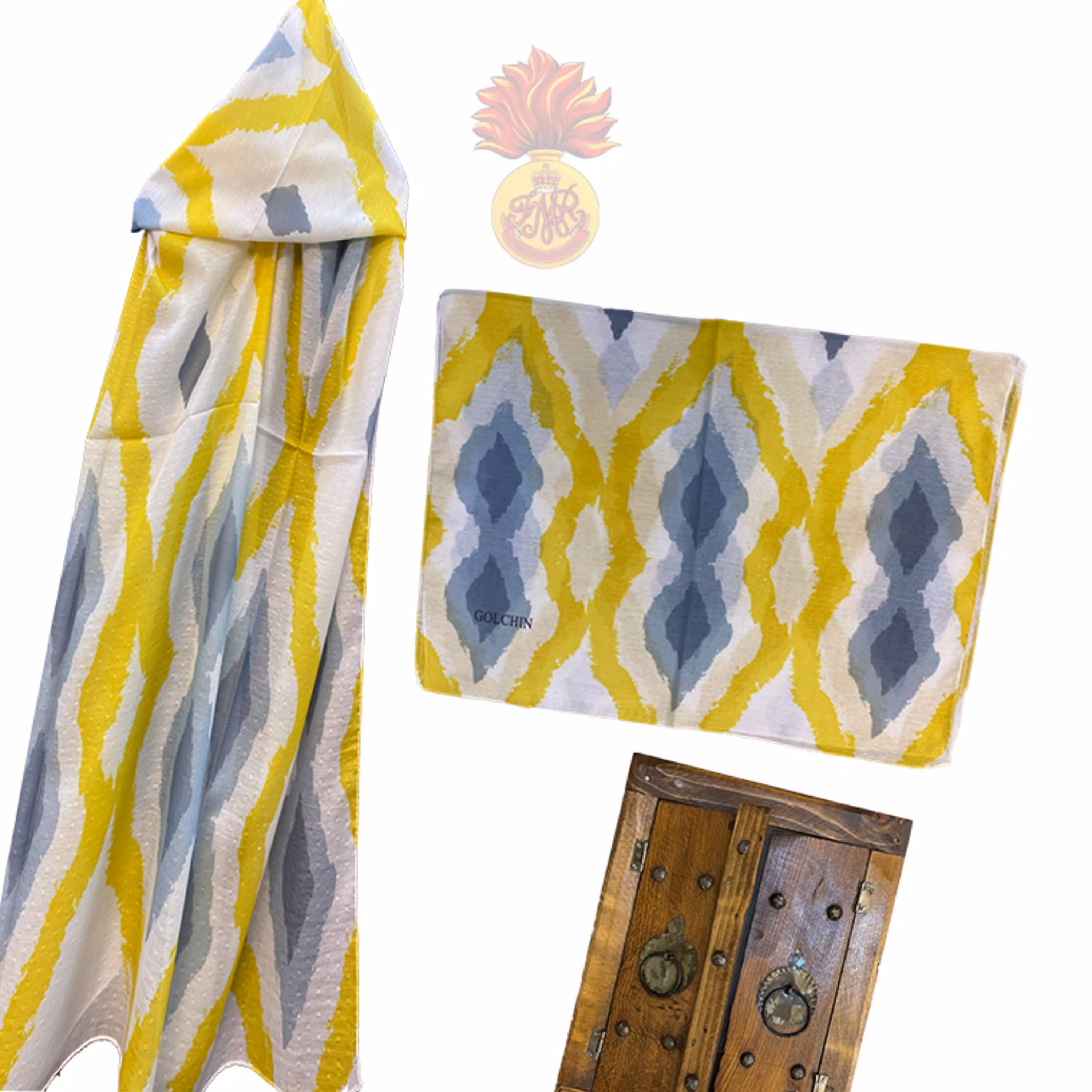 شال نخی چاپی عرض 70 سانت به قیمت عمده کد 018