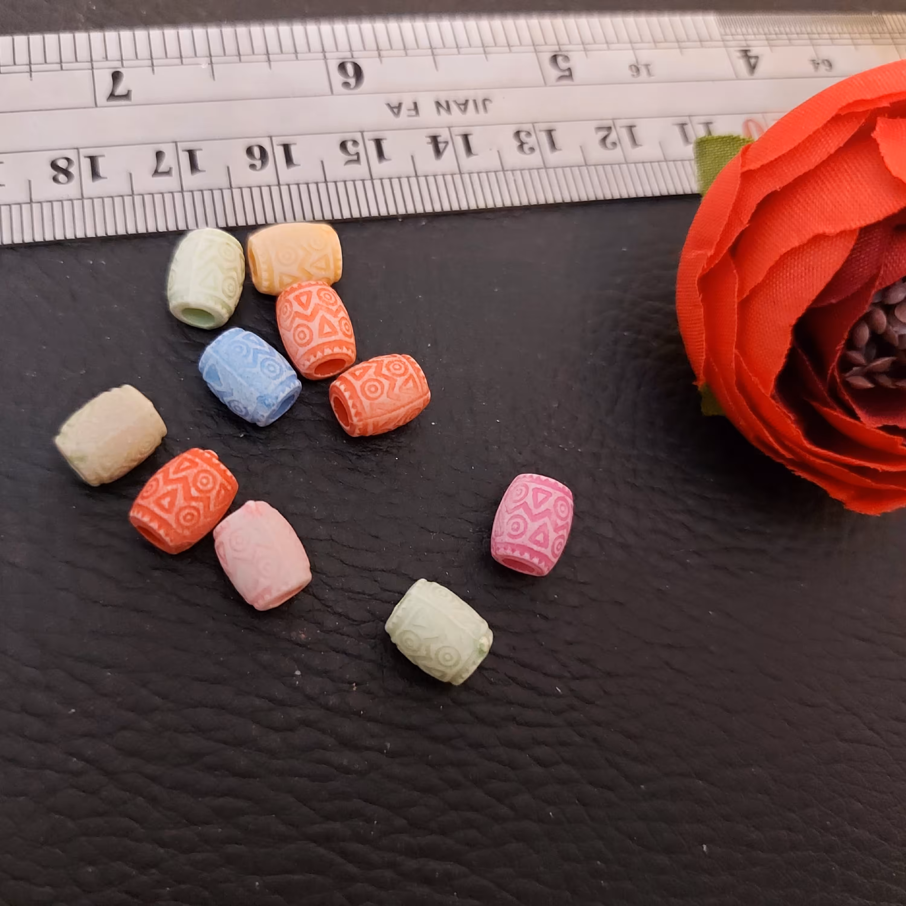 بینکار استوانه ای پلی استر رنگی بسته 10 عددی