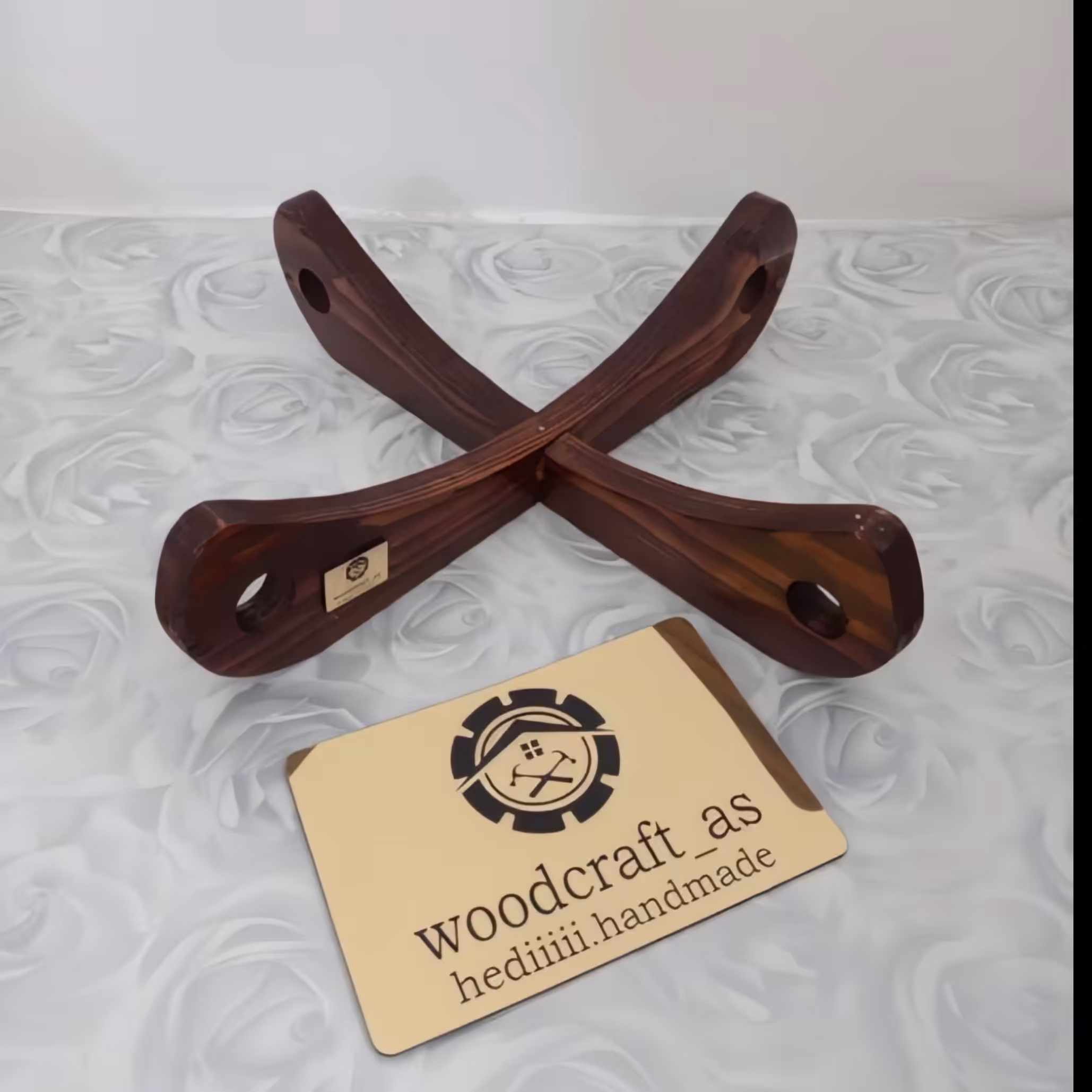 زیر قابلمه ای و زیر گلدانی چوبی