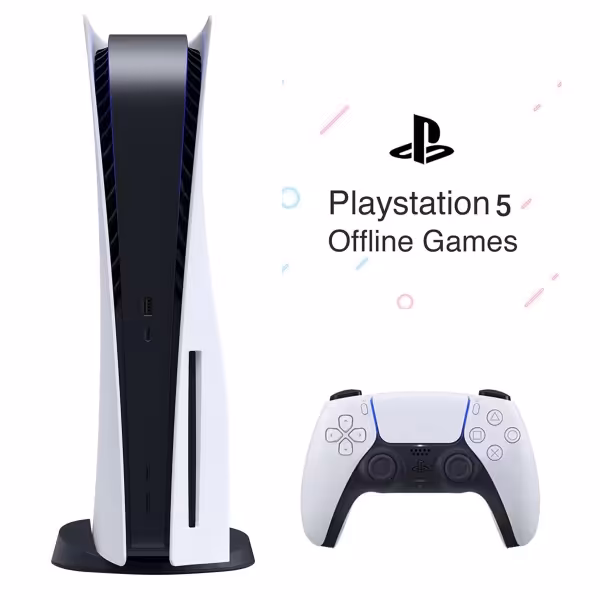 باندل کنسول بازی سونی اروپا مدل پلی استیشن (Playstation 5 (1116 Drive + پکیج نصب بازی آفلاین 5 بازی انتخابی