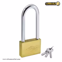 قفل آویز گیرا برنجی 50 تخت دسته بلند مدل 016