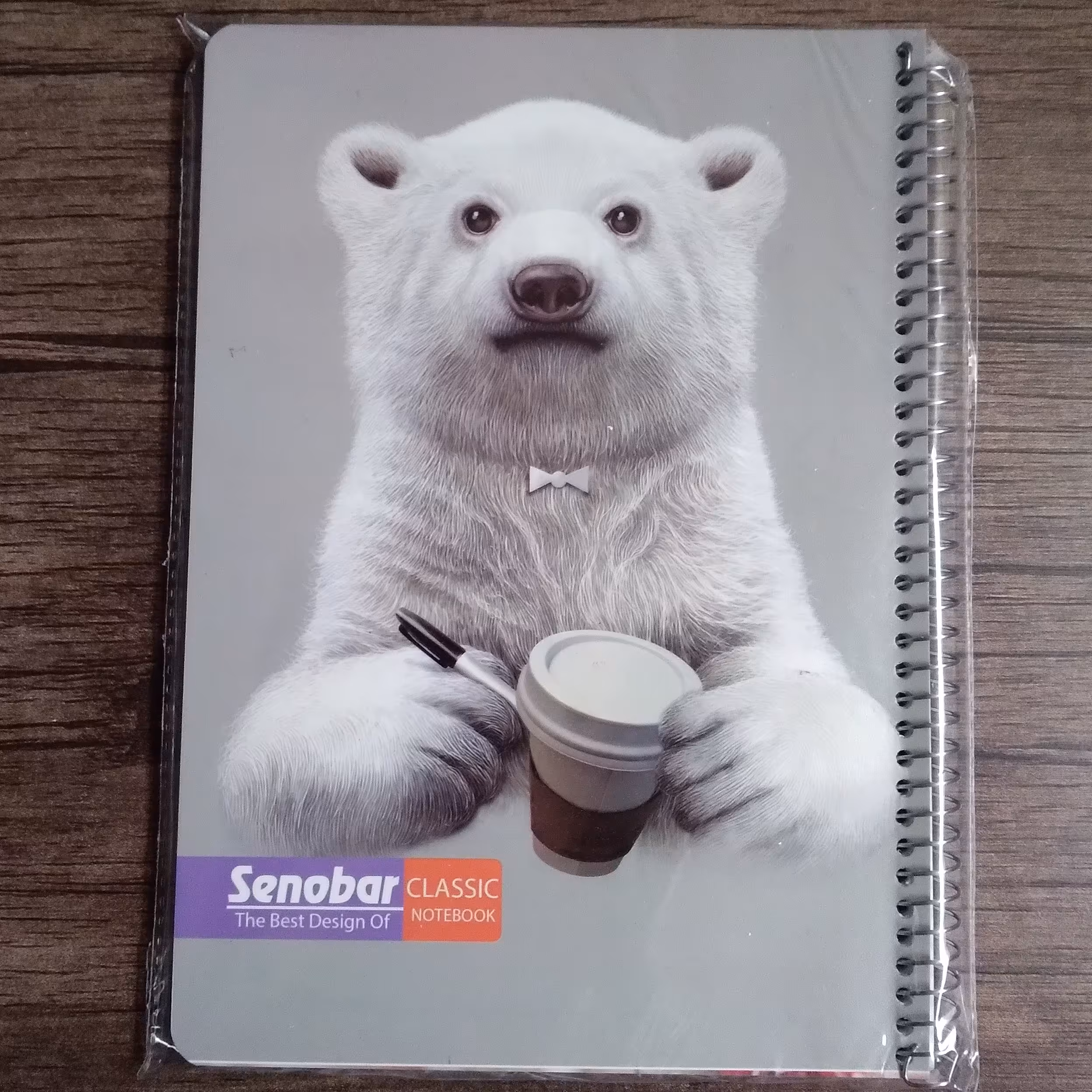 دفتر مشق 100 برگ سیمی صنوبر طرح خرس قطبی جلد طلقی