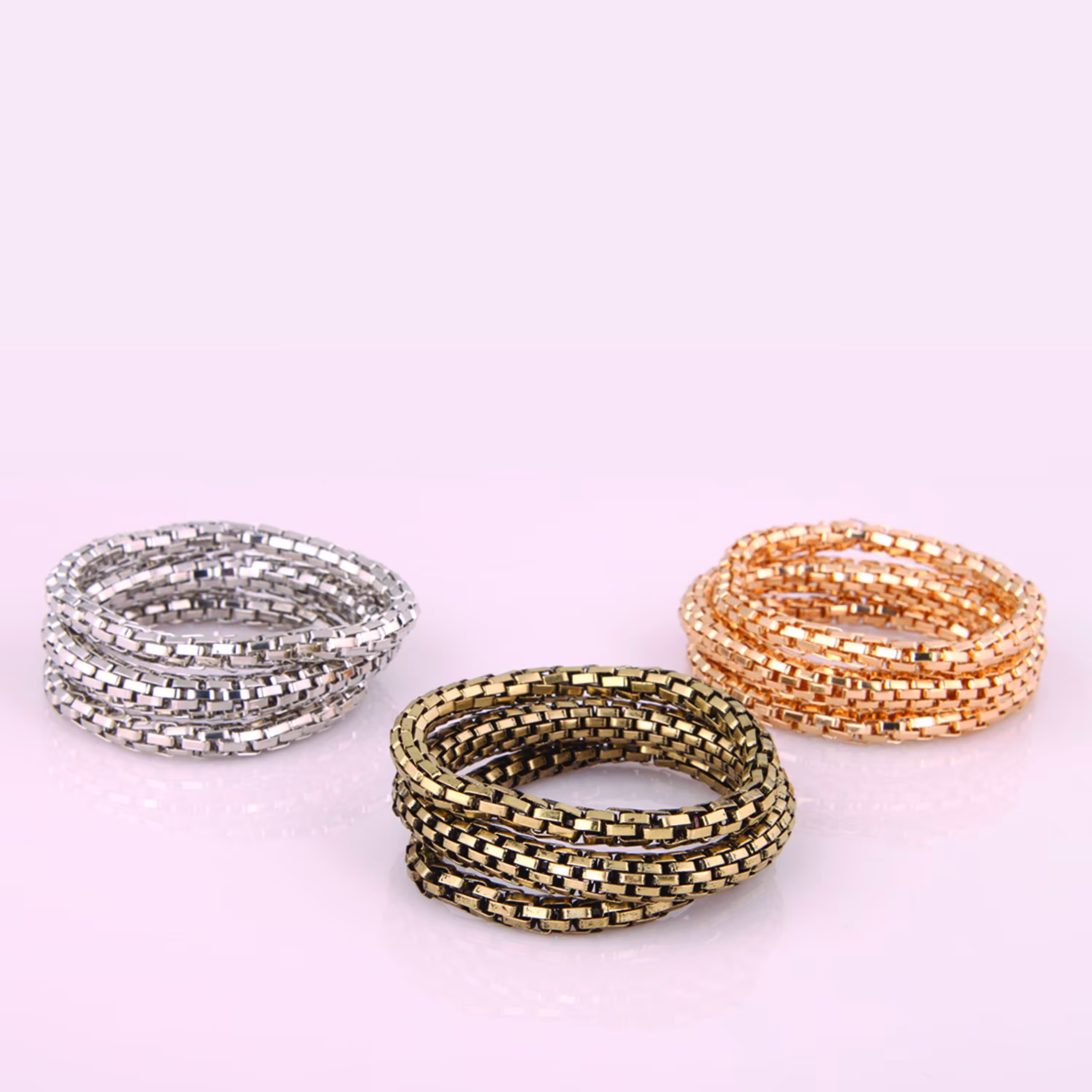 ست 3 تایی دستبند با رنگ ثابت