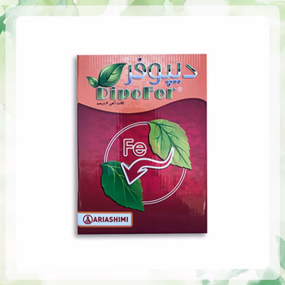 کود آهن 6 درصد دیپوفر آریا شیمی (بسته 1 کیلویی)