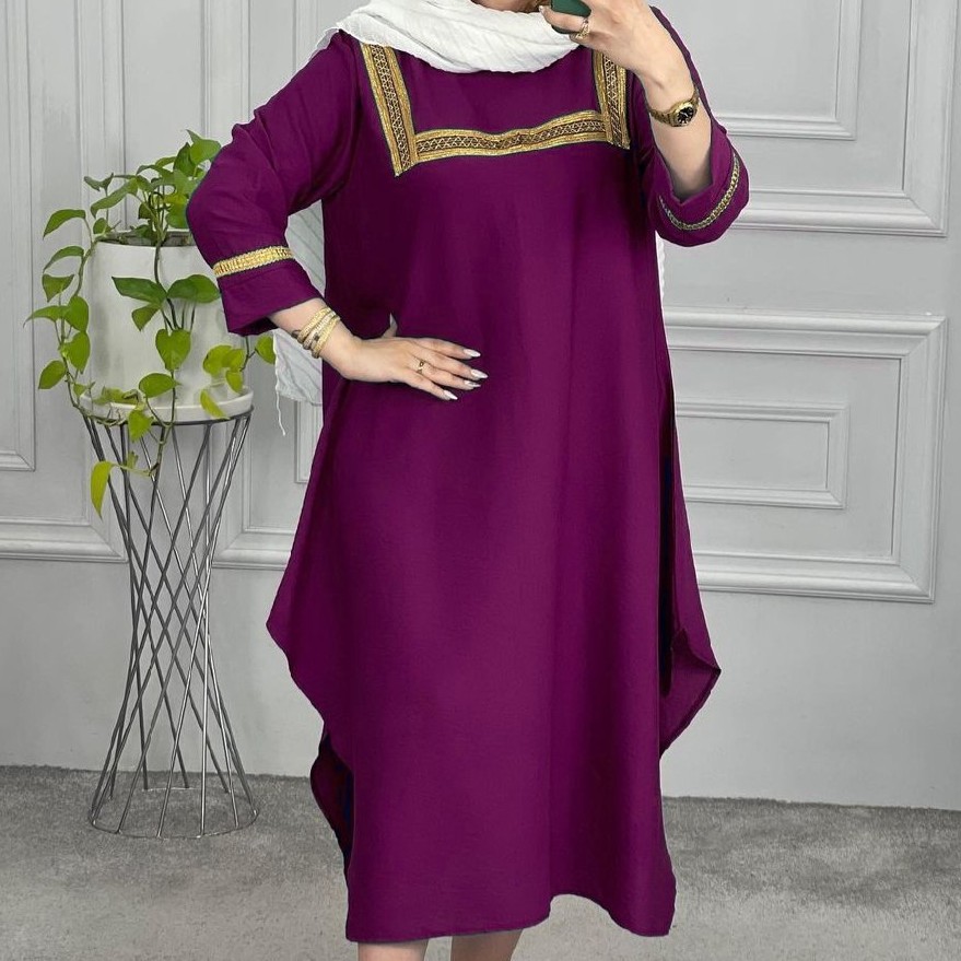 مانتو پیراهنی بلند زنانه مشکی 