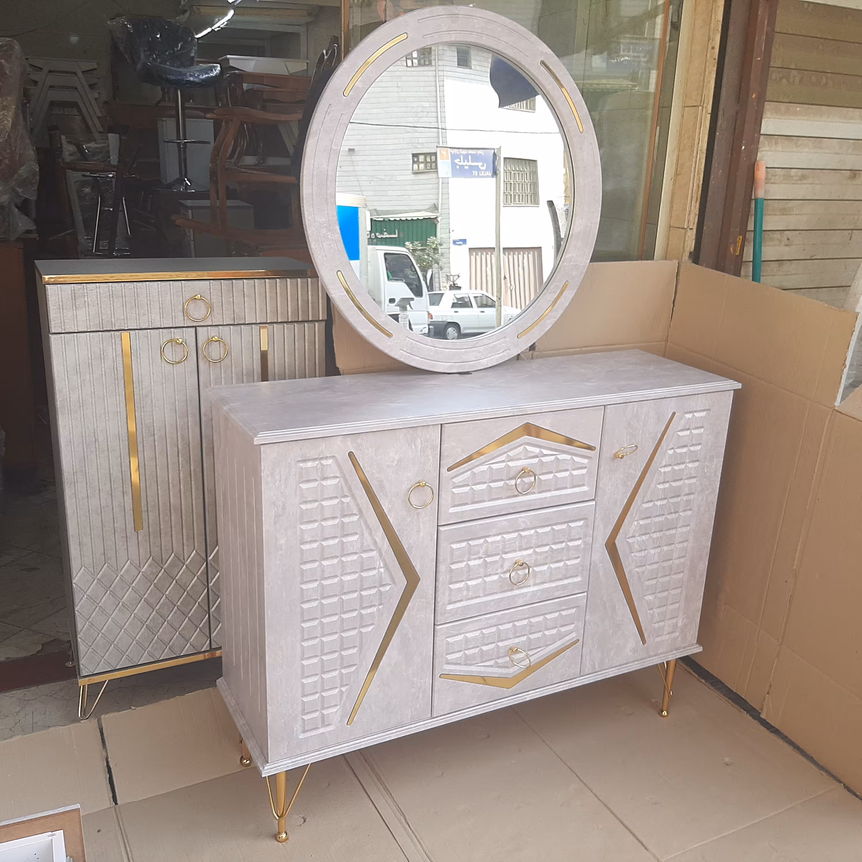 آینه کنسول الماسی تمام ام دی اف با ارسال رایگان در تهران 