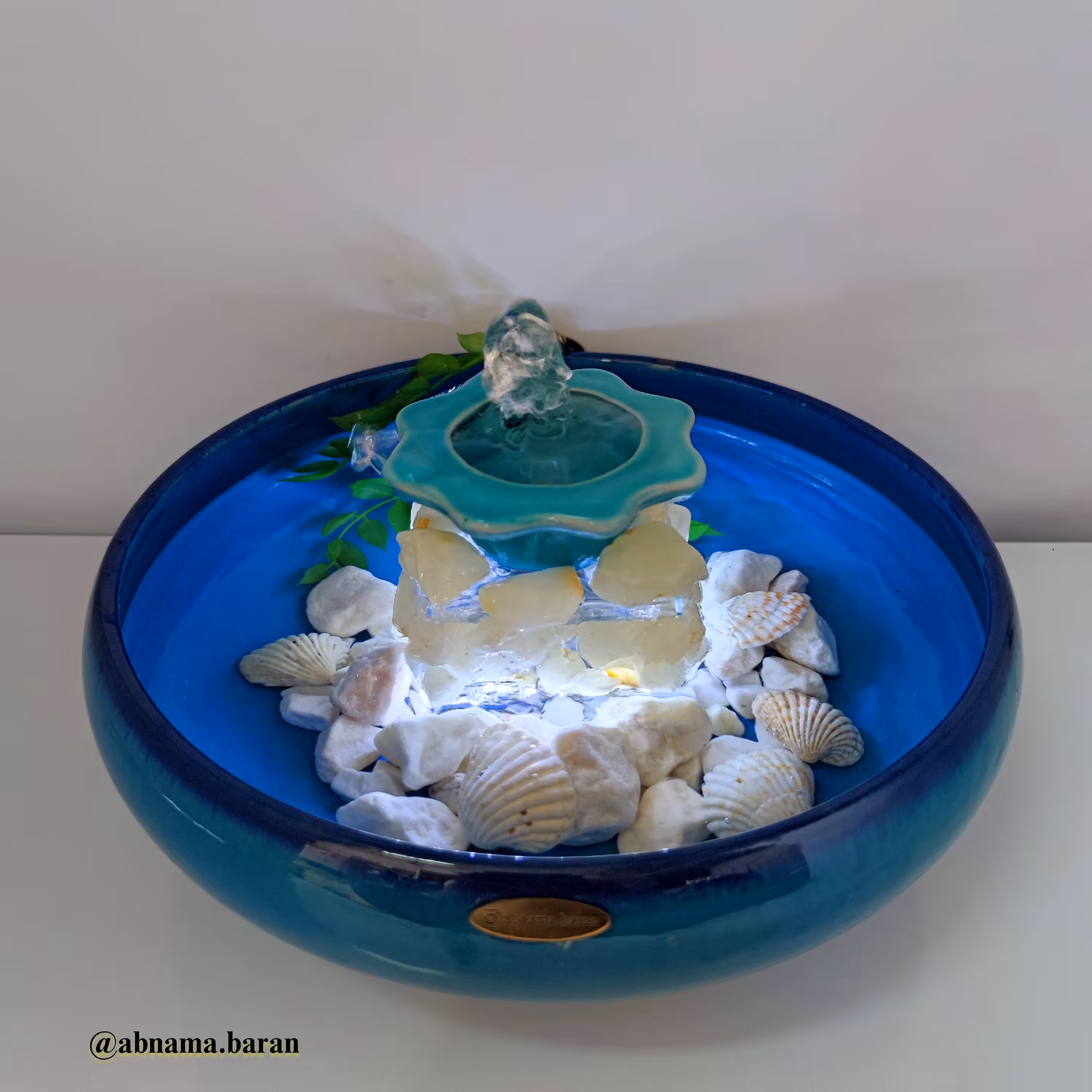 آبنما رومیزی دست ساز مدل بهار با نور مهتابی