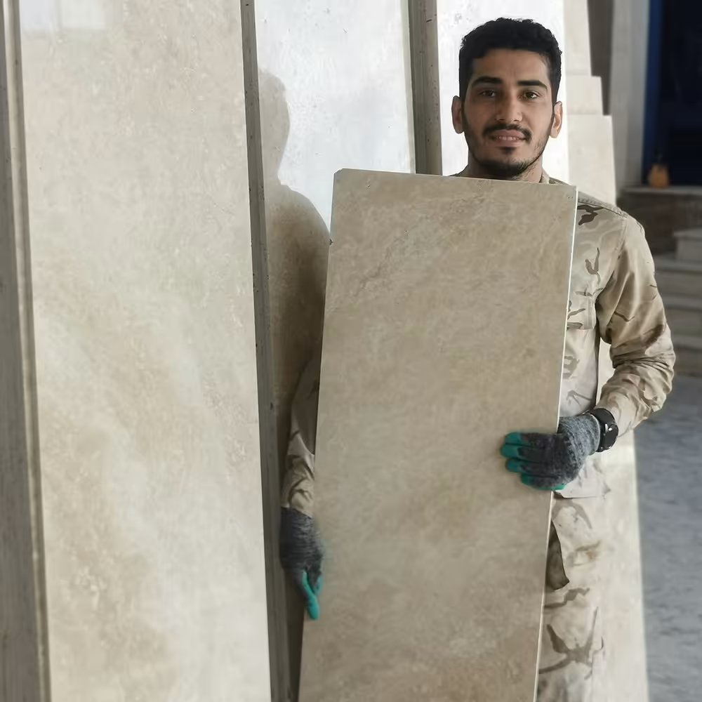 سنگ تراورتن آبگرم محلات مدل سوپر پلاس . منتظر قدوم گرمتان در کارخانه سنگ تراورتن هستیم