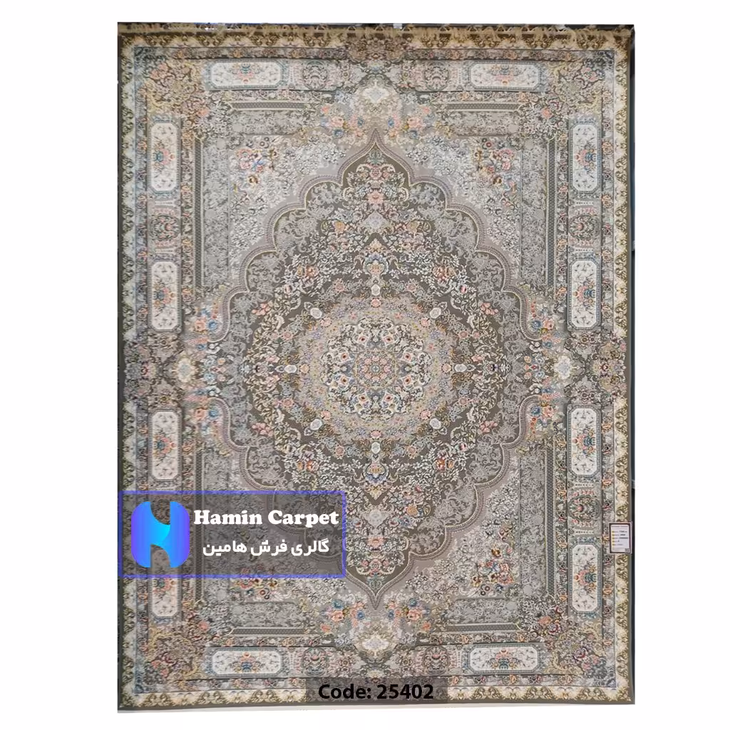 فرش 6 متری 1200 شانه تراکم 3600  نخ اکلریک گل برجسته کد  AR25402
