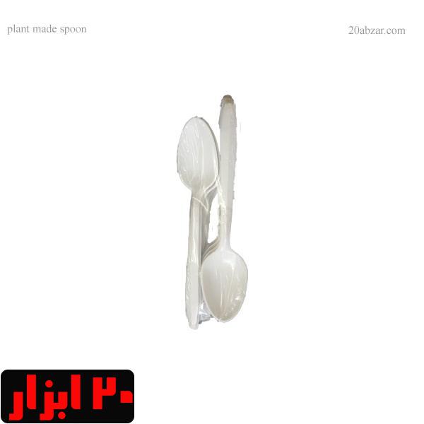 قاشق یکبار مصرف گیاهی بسته 12، 100، 500 و 1000 عددی