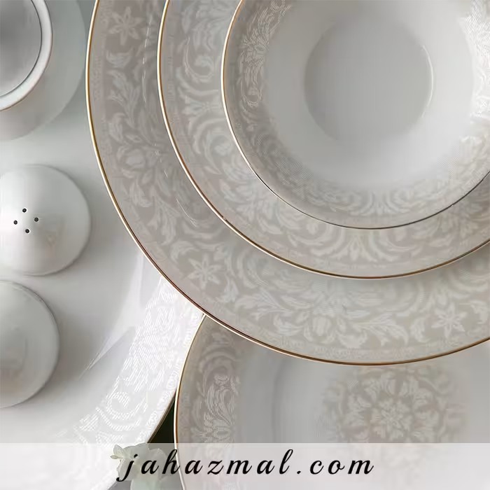 سرویس چینی زرین طرح نیوان زرین 35 پارچه