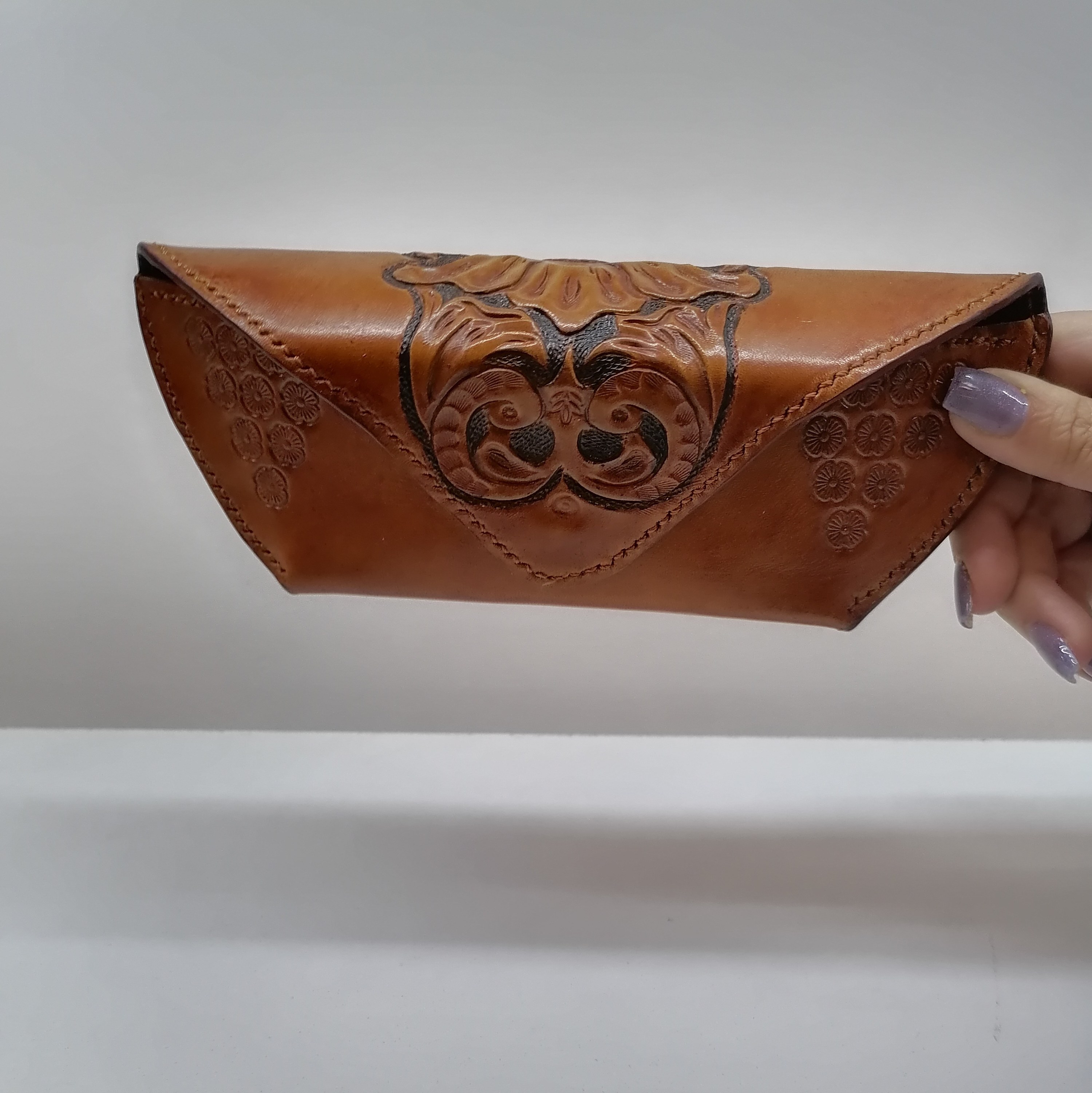 کیف عینک چرمی