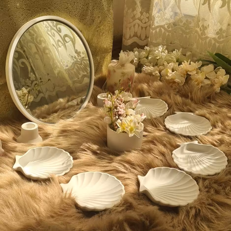 ظروف هفت سین سنگی مدل صدف