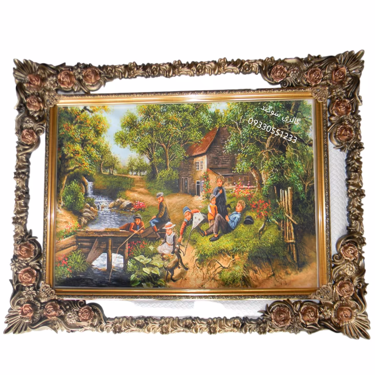 تابلو مخمل طرح کلاسیک طبیعت