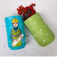 جامدادی طرح مهندس هدیه به مهندس جاقلمی سفالی(سایز 6در10)