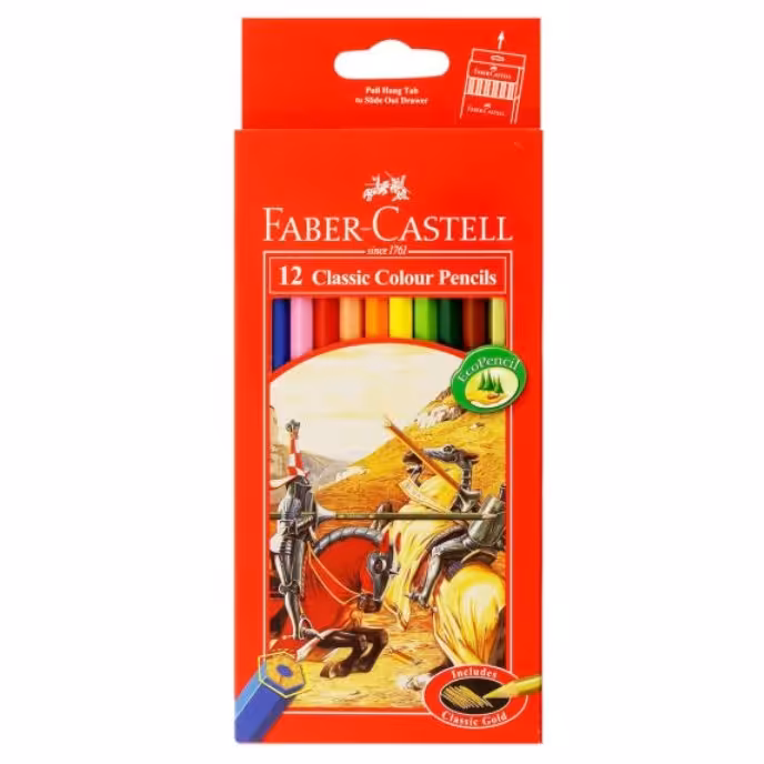مداد رنگی فابر کاستل 12 رنگ اصلی کیفیت عالی