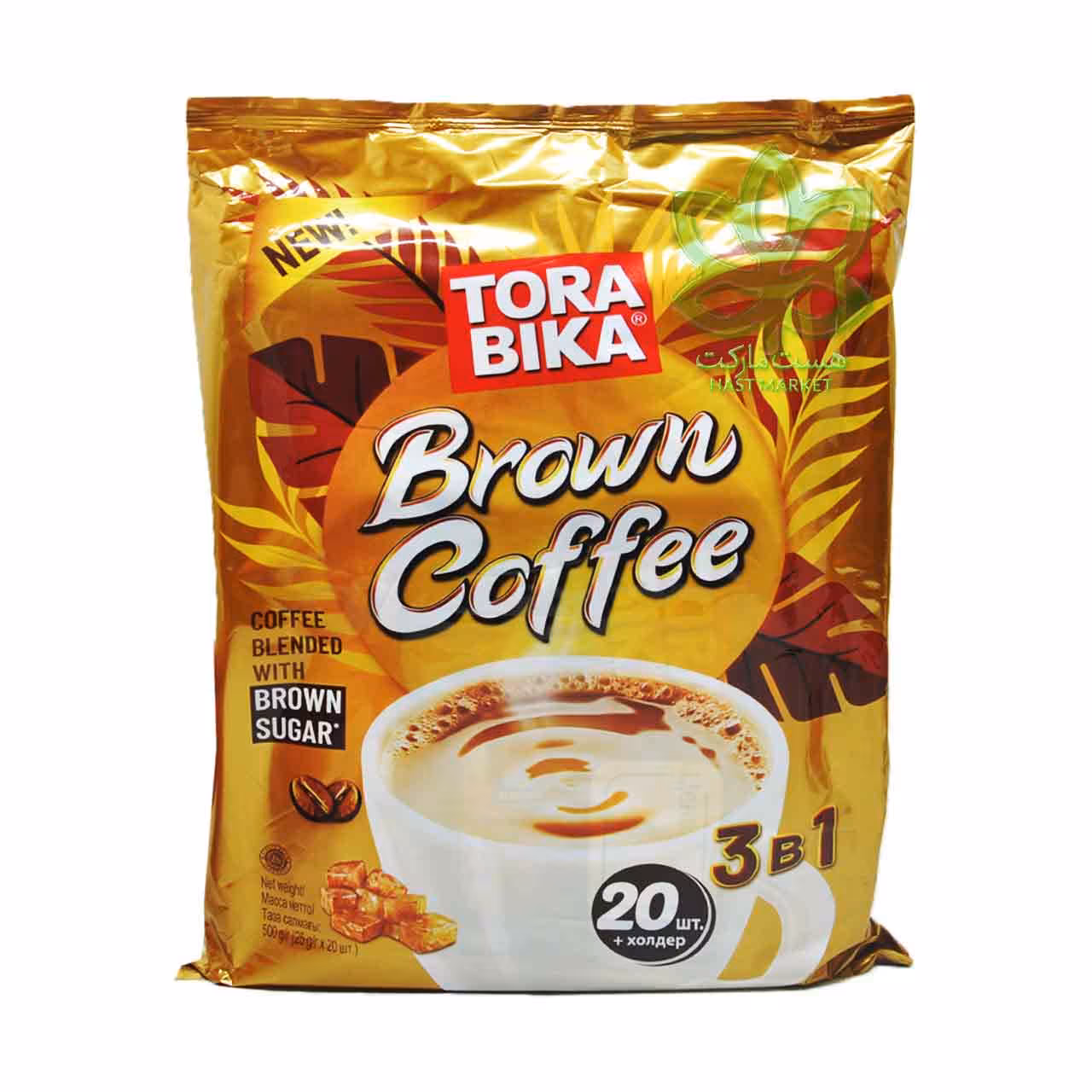 کافی میکس 3 در 1 با شکر قهوه ای 20 عدد تورابیکا - torabika