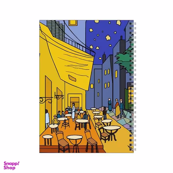 دفتر مشق 100 برگ بامبیلیپ طرح آنالیز کافه در شب ونگوگ کد 0264514