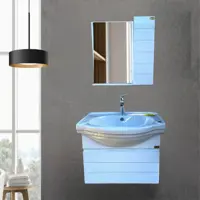فول ست دیواری سفید مدل 2065 روشویی کابینتی سنگ آینه باکس 