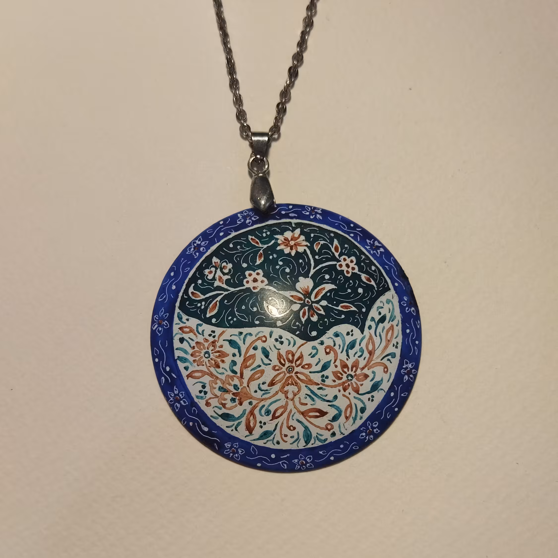 گردنبند میناکاری مس  