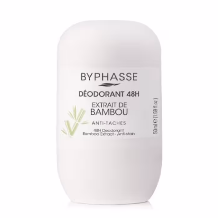 مام رول ضدتعریق بایفس بامبو Byphasse 48H deodorant bamboo extract 50ml (roll-on)