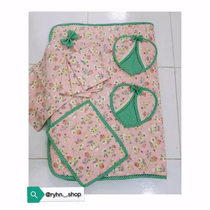 ست آشپزخانه 5 پارچه(پارچه نسوز یا زنبوری)