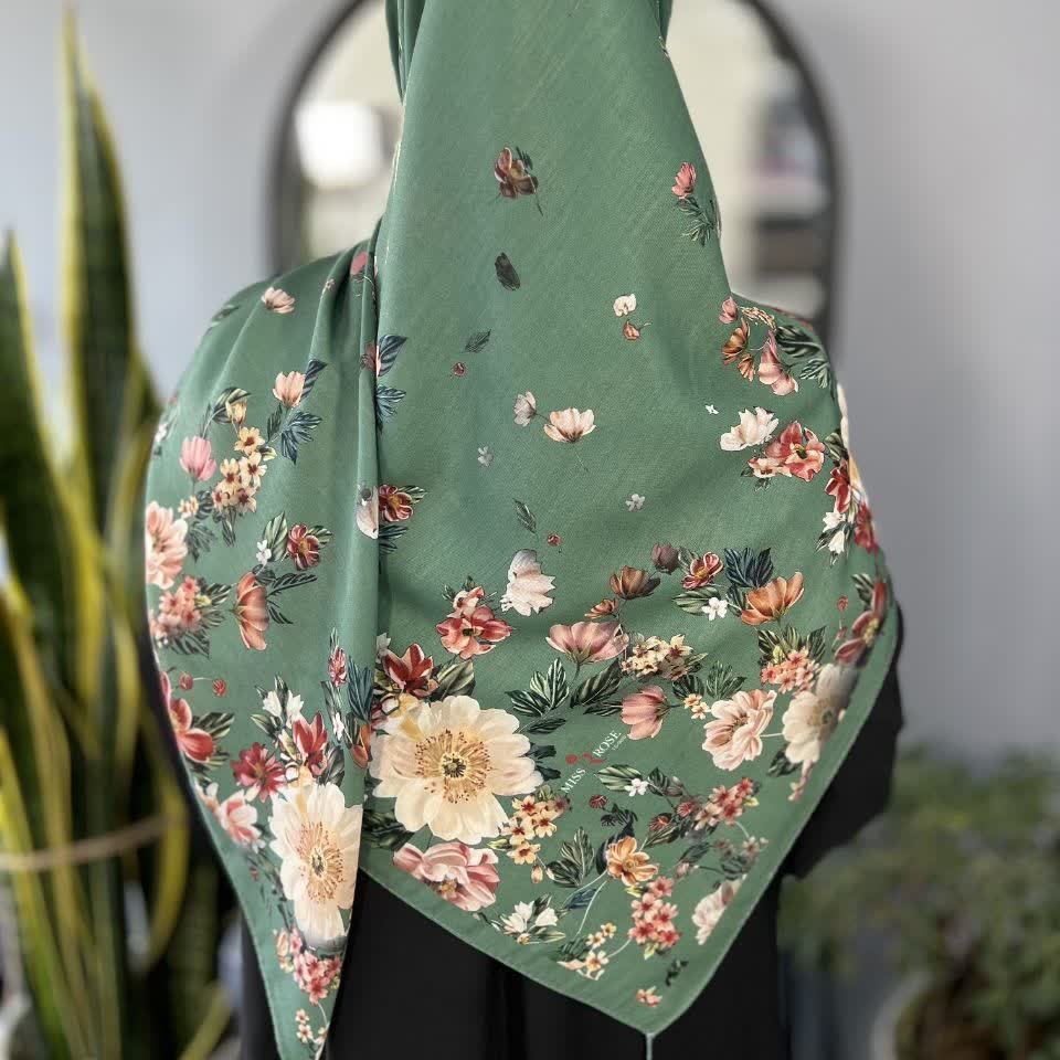 روسری سوپر نخ گلدار