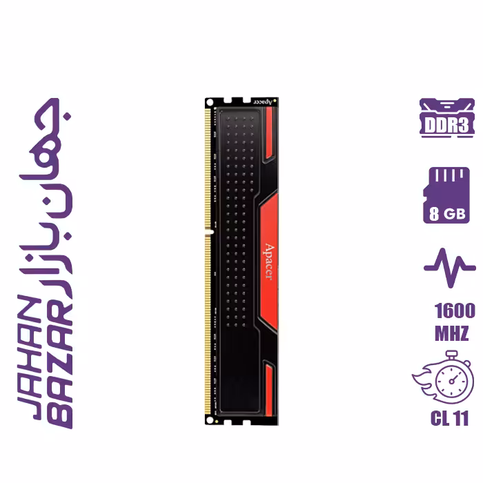 رم اپیسر مدل Apacer Black Panther 8GB DDR3 1600MHz CL11 U-DIMM RAM
