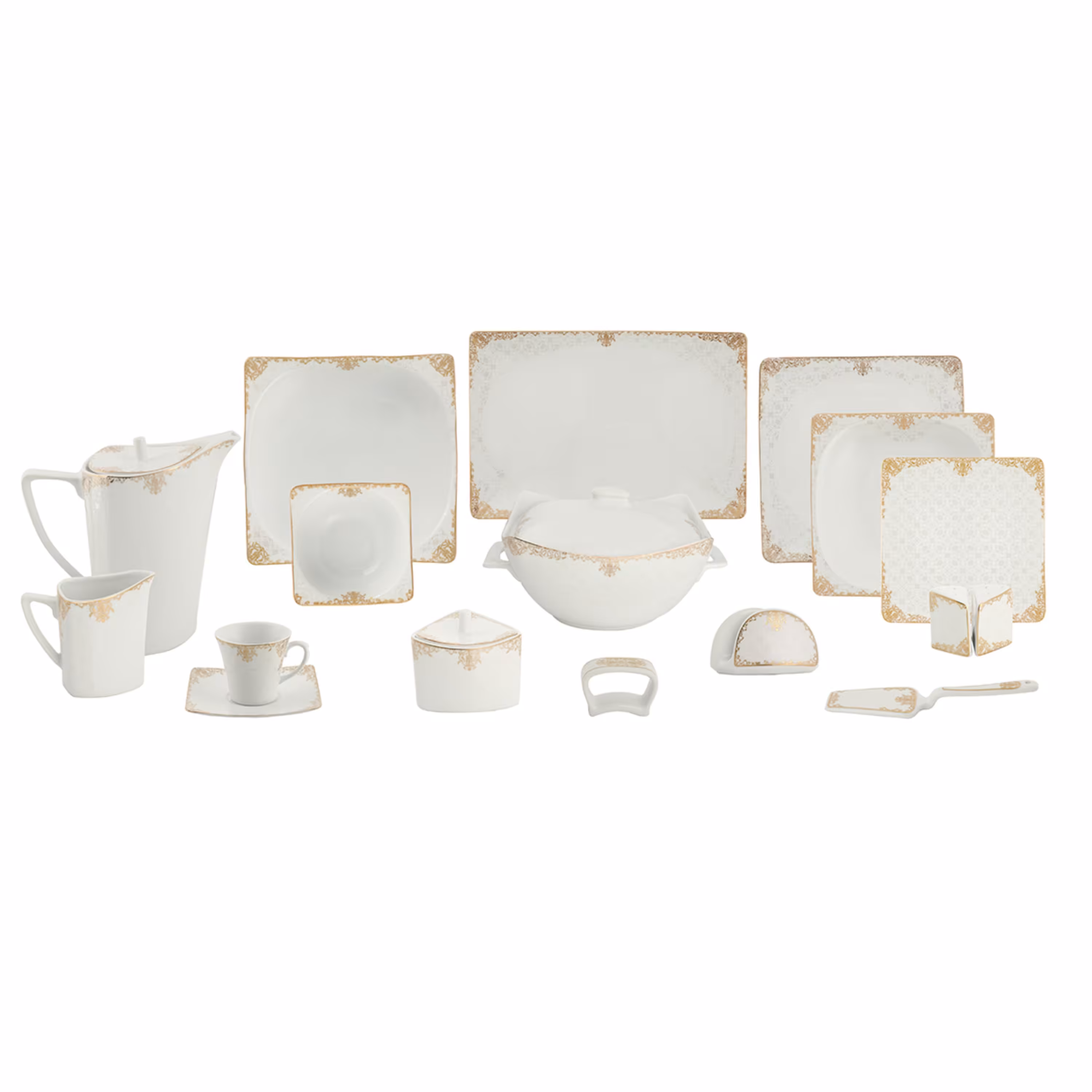 سرویس 101 پارچه چینی پردیس  دل آرام طلایی