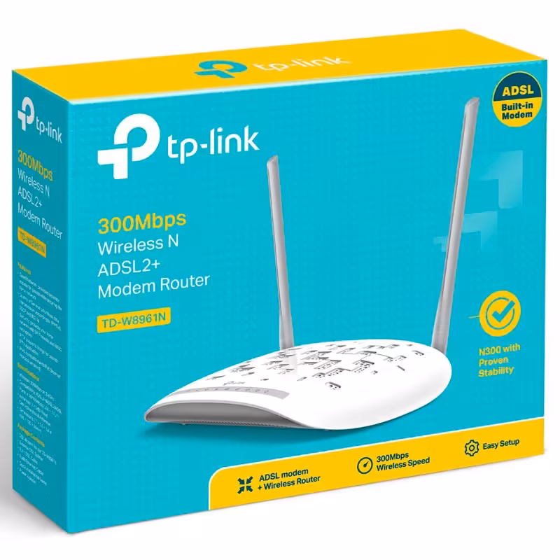 مودم روتر 2 آنتن تی پی لینک 8961 با گارانتی 3 ساله پارس ارتباط