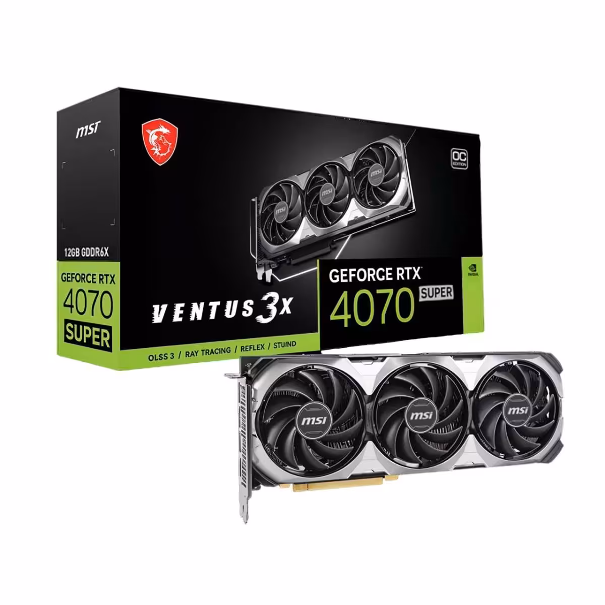خرید کارت گرافیک MSI GeForce RTX 4070 SUPER VENTUS 3X 12GB GDDR6X OC Edition با بهترین قیمت