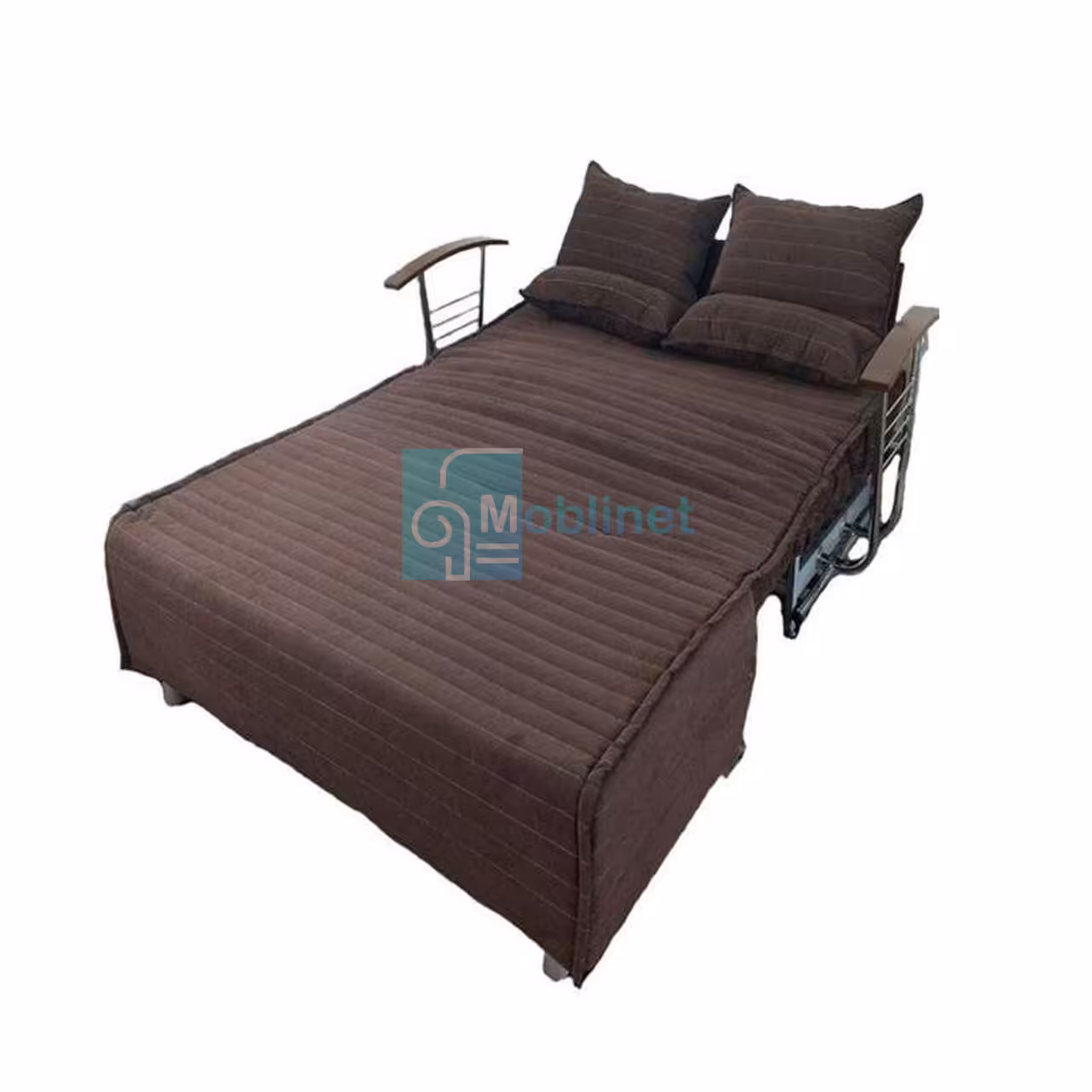 مبل تختخواب شو دونفره پانیذ دسته چوبی