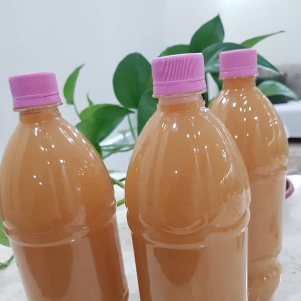 آبغوره تازه آبگیری شده خانگی  بدون افزودنی  از باغ خودمان یک لیتر  هزینه ارسال با مشتری (پسکرایه )
