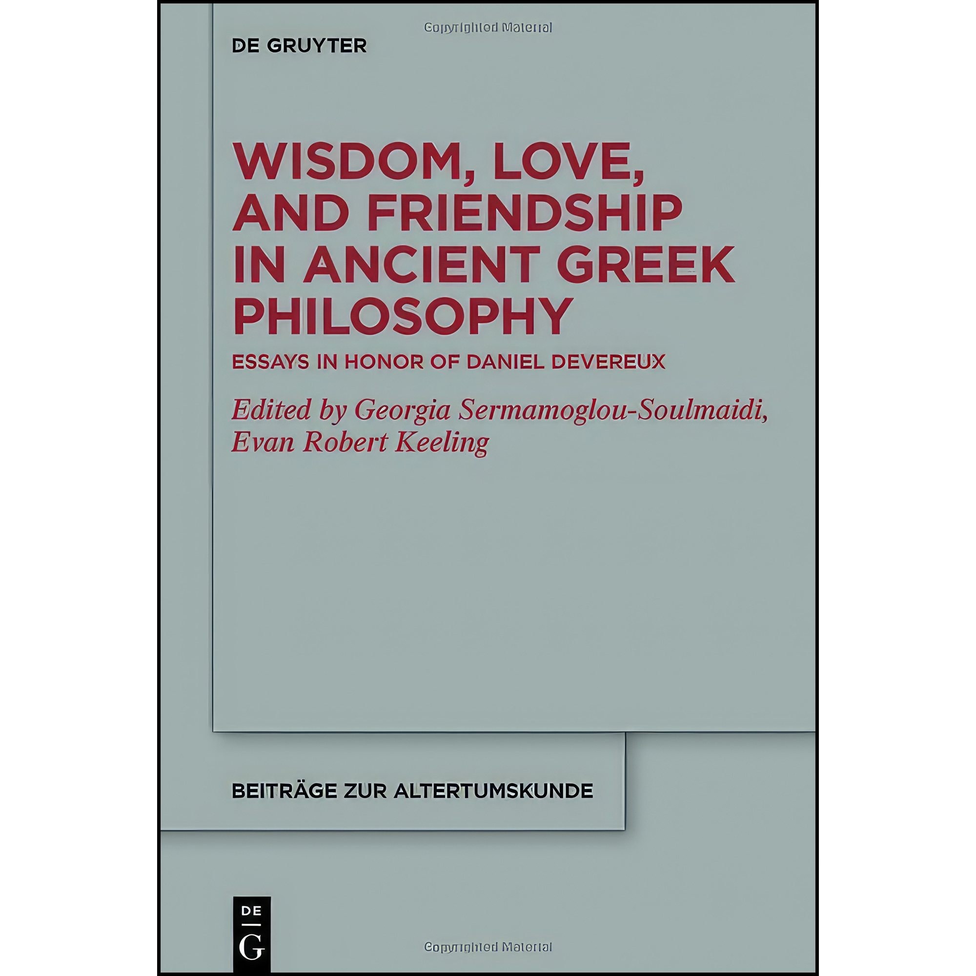 کتاب زبان اصلی Wisdom Love and Friendship in Ancient Greek Philosophy
