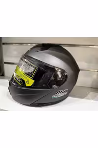 کلاه کاسکت موتورسیکلت آبی موتور Healmet Pro 966 Matte Grey Jaw باز می شود ام تی اس MTS
