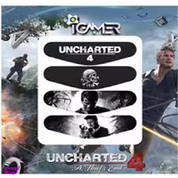 برچسب لایت بار دسته پلی استیشن 4 آی گیمر طرح Uncharted بسته 4 عددی