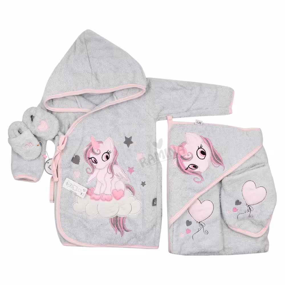 ست حوله نوزادی 5 تکه دخترانه اسب تک شاخ مادرکر Mothercare