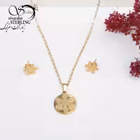 نیمست طرح طلا و طرح گلبرگ رنگ ثابت ضدحساسیت کد5026