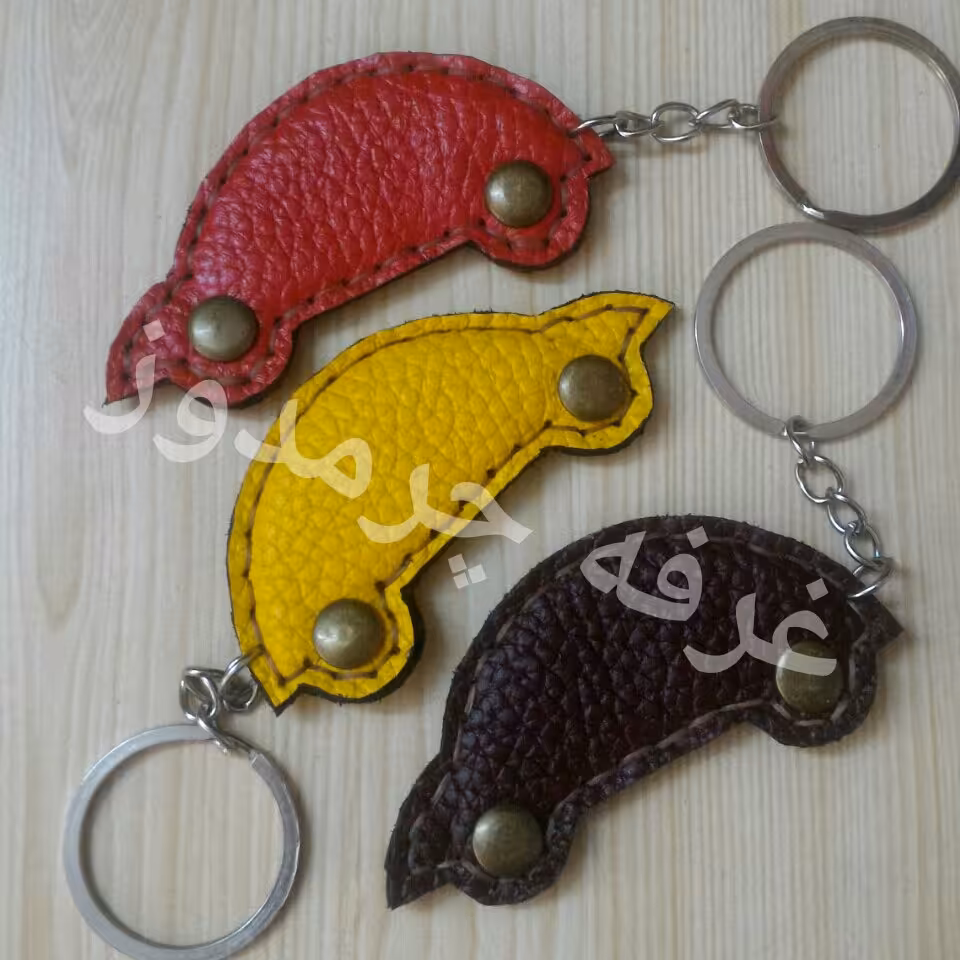 جاکلیدی ماشین جاکلیدی فانتزی جاکلیدی چرم طبیعی دست دوز )