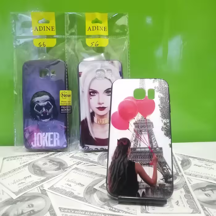 گارد گوشی سامسونگ s6 طرح دار برجسته لبه دار