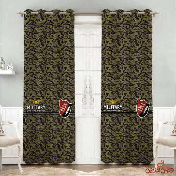 پرده 2عددی طرح ارتش(MILITARY) کد 2580