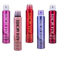 اسپری بدن رایحه زنانه آلفا مونته مجموعه 5 عددی