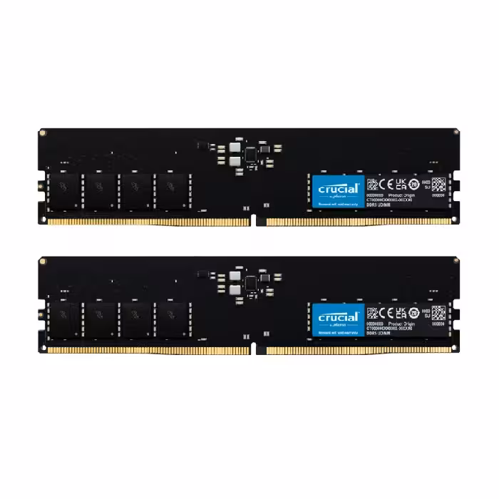 رم کامپیوتر DDR5 دو کاناله 5600 مگاهرتز CL46 کروشیال ظرفیت 32 گیگابایت
