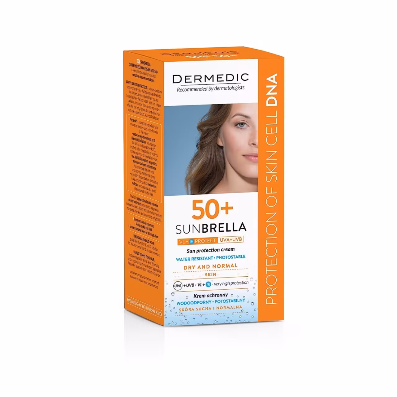 کرم ضد آفتاب پوست نرمال  SPF50 درمدیک حجم 50 میلی لیتر